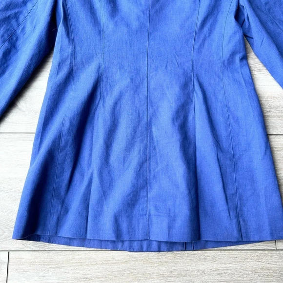 Vintage 81st & Park Linen Blend Blazer  in Royal Blue - Picture 12 of 12